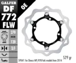 Disco freno flottante Wave scanalato Galfer - immagine 2