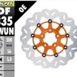Disco freno flottante Wave arancione Galfer
